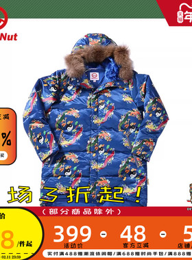 DEVIL NUT潮牌恶魔无性别情侣保暖多色休闲前短后长羽绒服 ASV