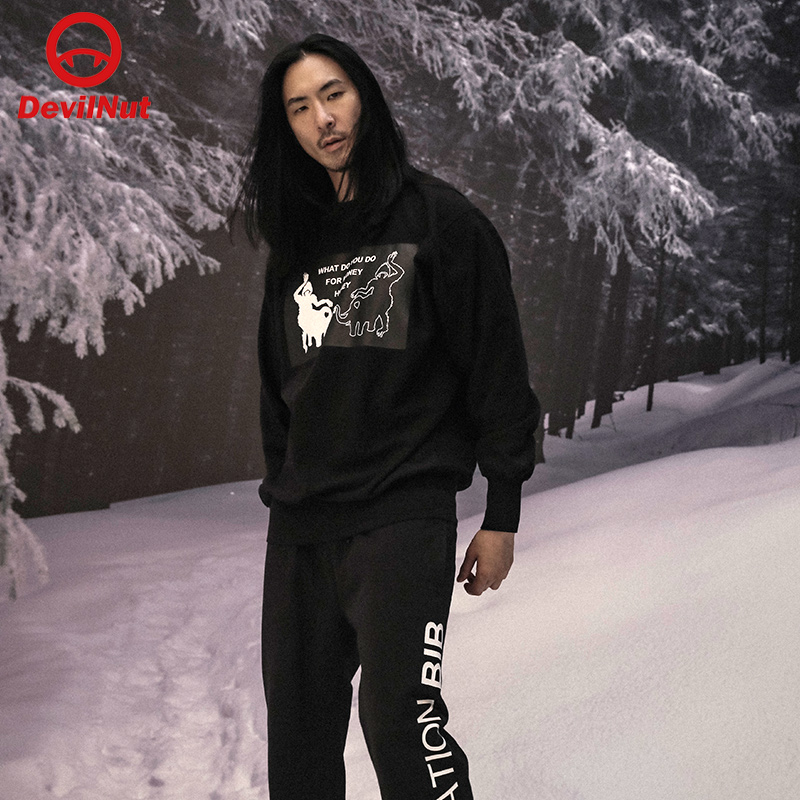 DEVILNUT圆领卫衣潮牌恶魔流感