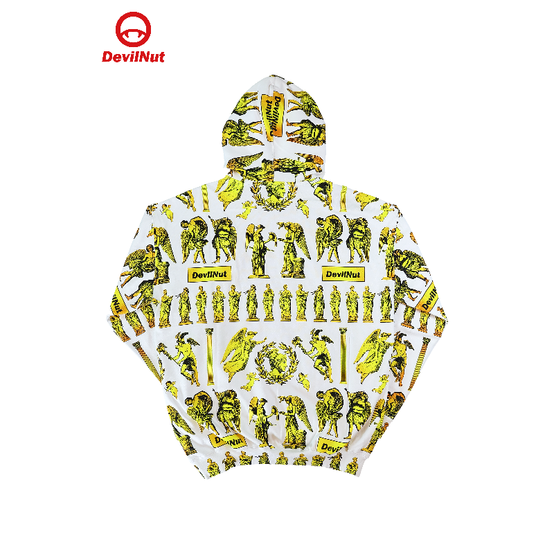 潮牌恶魔连帽卫衣上衣秋季长袖