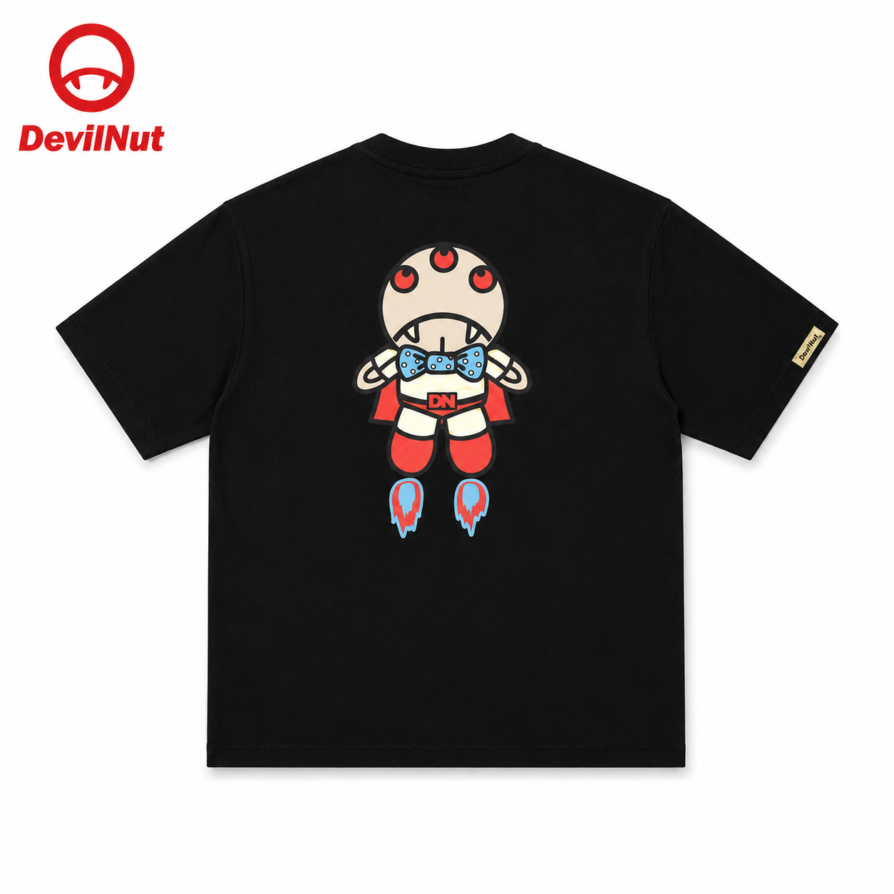 DEVIL NUT2026春夏款红眼异色超飞侠三眼超人卡通印花短袖T恤-STX