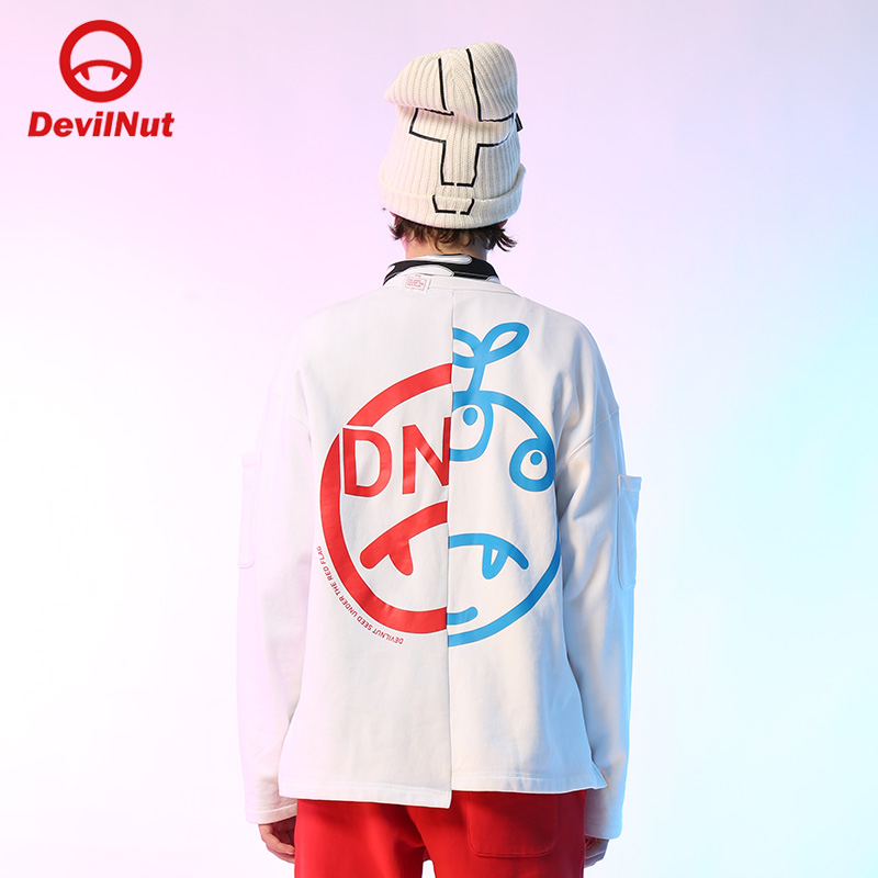 DEVILNUT休闲卫衣恶魔男女灰色