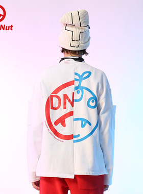 DEVIL NUT恶魔 潮牌 DNS 新款男女灰色宽松休闲卫衣上衣 ATY