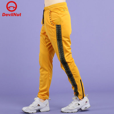 DEVIL NUT潮牌 恶魔 宽松运动长裤 后侧拉链 男士休闲裤  SFO