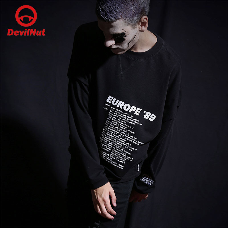 恶魔秋季情侣黑色安息日长袖卫衣