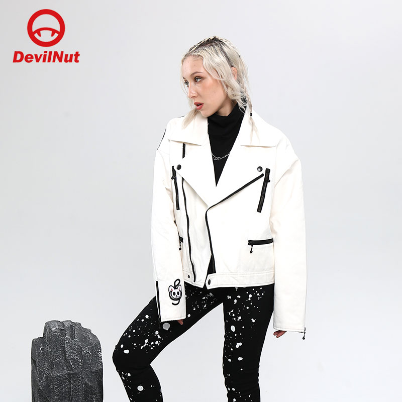 DEVIL NUT潮牌 恶魔 21冬季新款 潮流棉服 女款夹克 超飞侠 ATO
