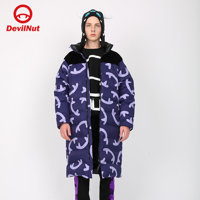 devilnut潮牌恶魔aty印花羽绒服