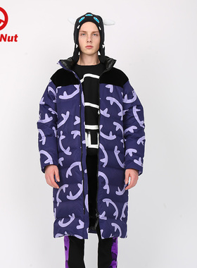 DEVIL NUT潮牌恶魔情侣无性别保暖保暖印花羽绒服 新标志 ATY