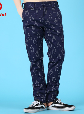 DEVIL NUT潮牌 恶魔 街头 小中指迷彩 男式 工装裤 DNFC AFV