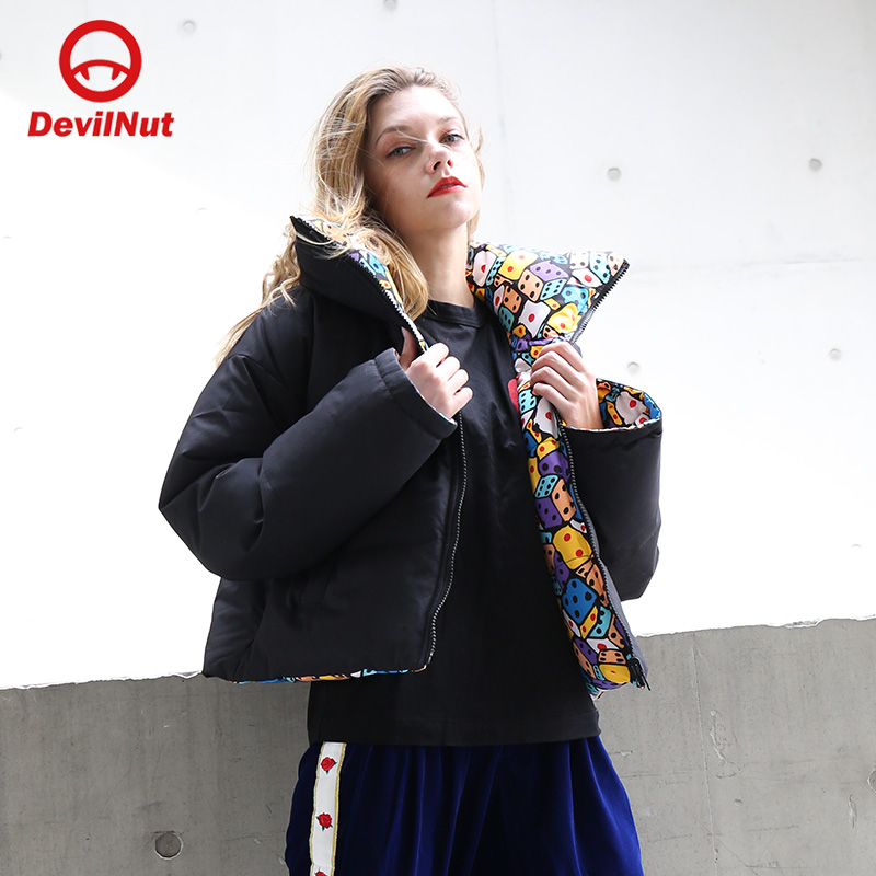 DEVILNUT潮牌恶魔短款羽绒服