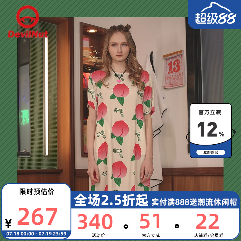 夏季印花连衣裙休闲DEVILNUT