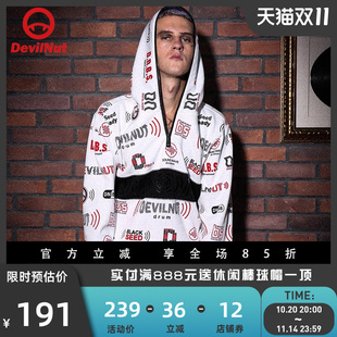 秋冬新款 情侣 黑种子 NUT潮牌 STY 卫衣 恶魔 开衫 DEVIL 长袖