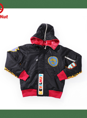 DEVIL NUT潮牌恶魔潮流无性别保暖休闲绣花舒适百搭夹克棉服 ASV