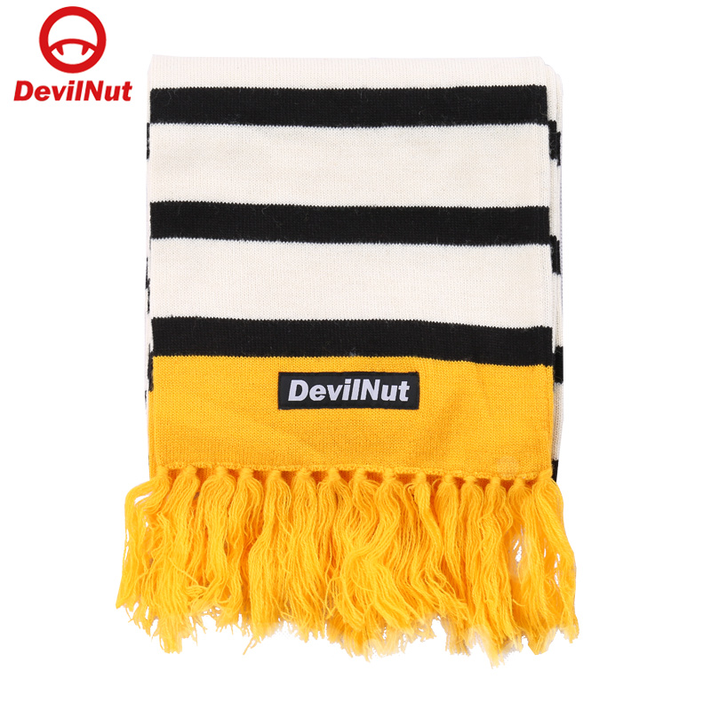 潮牌 恶魔 配件宽条围巾