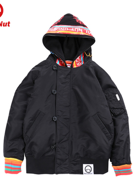 DEVIL NUT潮牌 恶魔 男女同款 字母棉服流感外套-DN经典 ASV