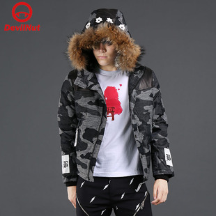 连帽 潮牌 NUT恶魔 AFV 羽绒服 BIB 男款 DEVIL