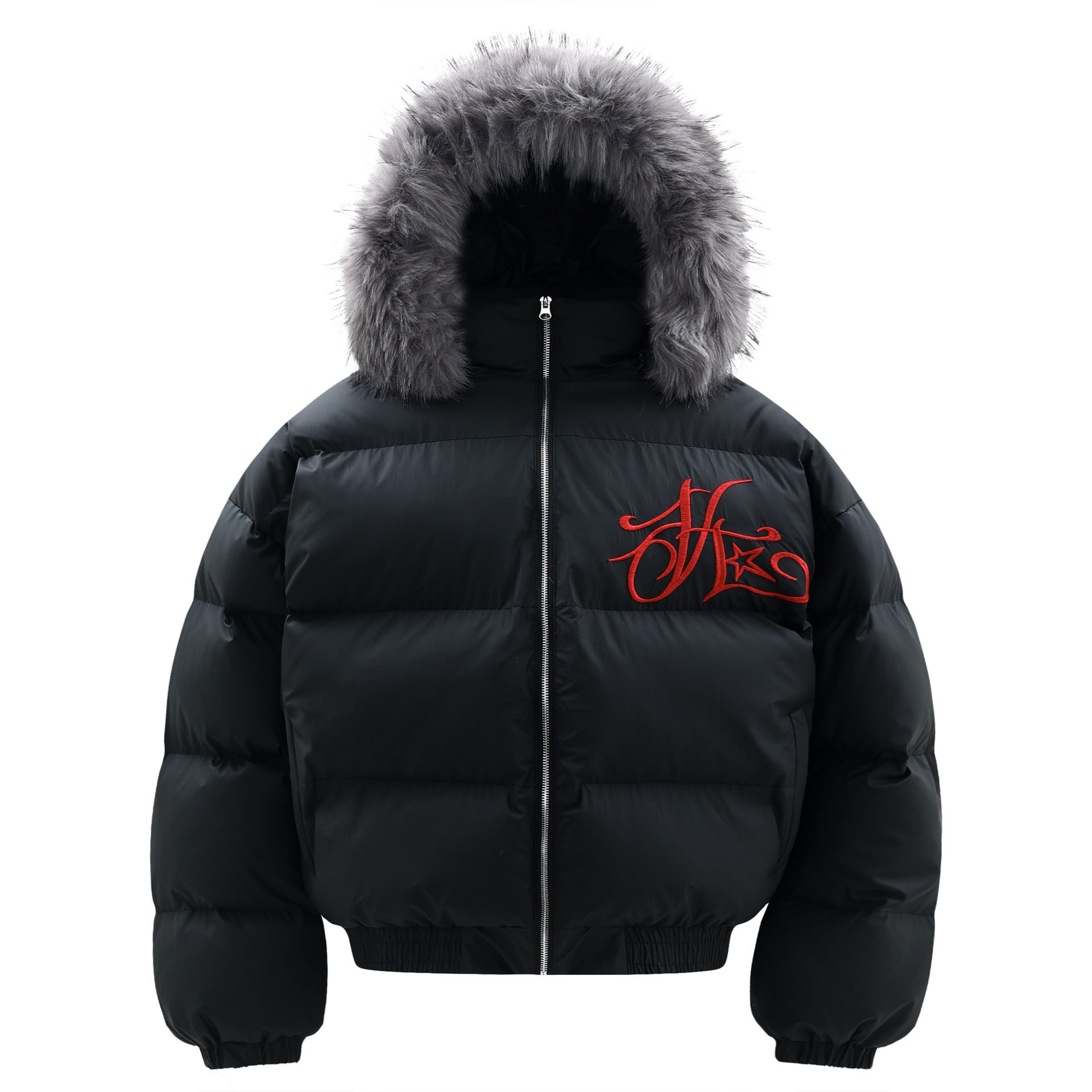 6301-1 Winter American Retro High Street Trendy Embroidered Letter Design Men's Loose-Fitting Cardigan Cotton Jacket