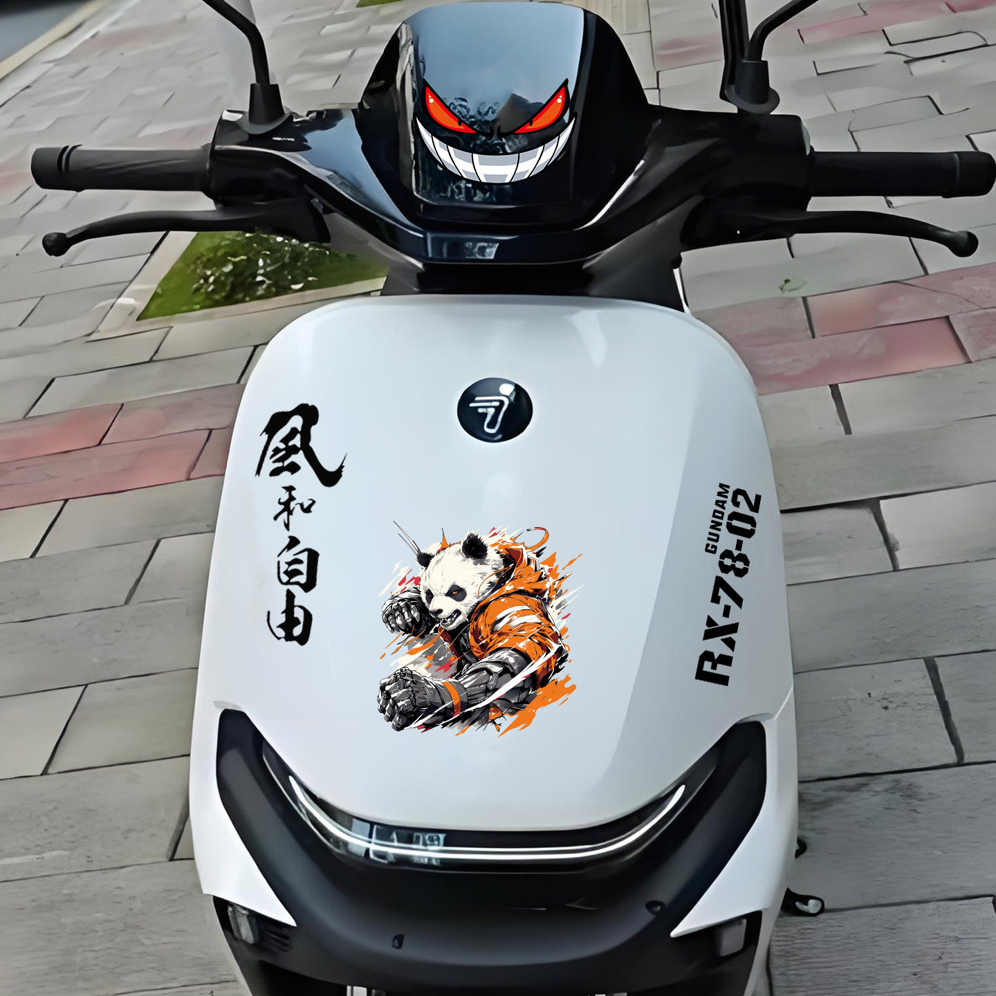 适用九号n385c贴纸反光防水图片