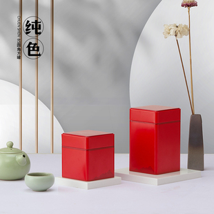 新款方形茶叶罐铁罐小号红茶绿茶通用茶叶包装盒铁盒空盒厂家定制