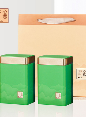 大号半斤方罐铁罐茶叶罐通用白茶黄山毛峰红茶绿茶茶叶包装盒定制