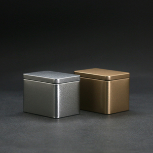 小号50g便携摆泡红茶绿茶通用方形茶叶罐包装 铁盒储存盒空盒定制