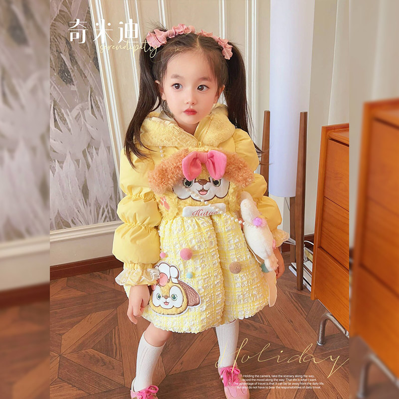 奇米迪女童洛丽塔公主羽绒服冬装羽绒服