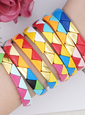 2020新品合金烤漆搪瓷串珠手链