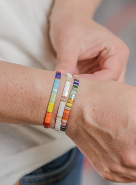 MLGM情侣玻璃波西米亚手链包邮