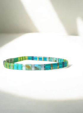 MLGM新款绿色系小众设计波西米亚风tila手链轻奢高级个性小手串女