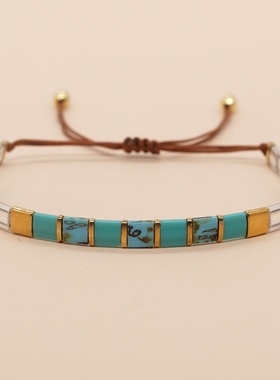 MLGM欧美复古波西米亚复古风饰品Tila珠流行时尚可调节手串手链女