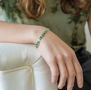 MLGM新款绿色系（勇敢）ins波西米亚风tila玻璃珠个性叠戴小手链