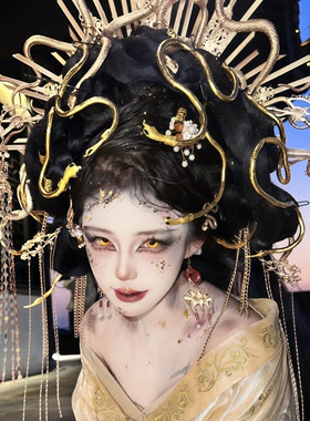 美杜莎万圣节女妖恐怖头饰发箍