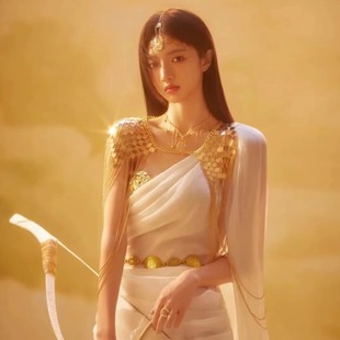 古希腊女神裙敦煌配饰民族异域风发链眉心坠肩链身体链影楼cos