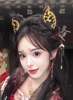 子夜归同款猫公蛇公发饰汉服配饰
