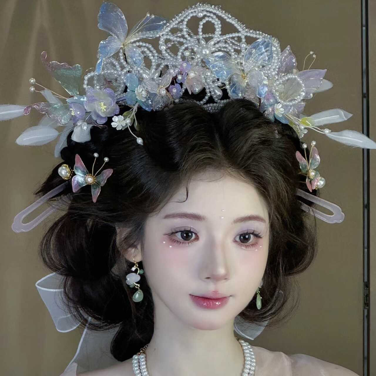 墨雨云间发冠合金古风发饰头饰