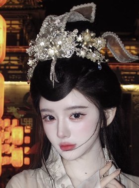 宝莲灯同款嫦娥古风发饰汉服配饰
