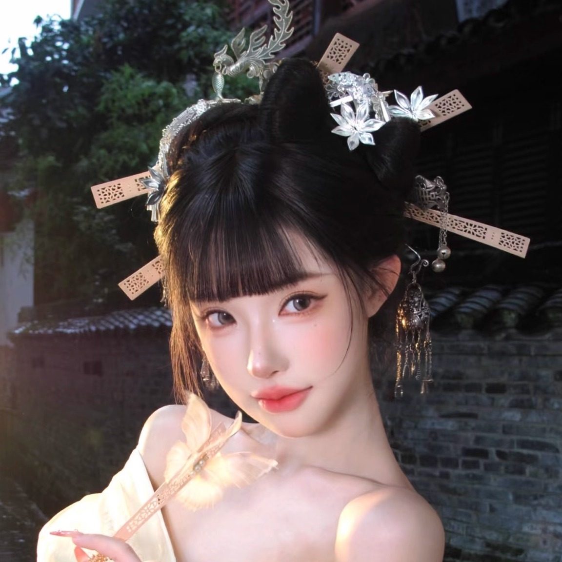 2025新款战国袍头饰古风汉服发饰秦汉魏晋风后压发夹簪子发钗配饰