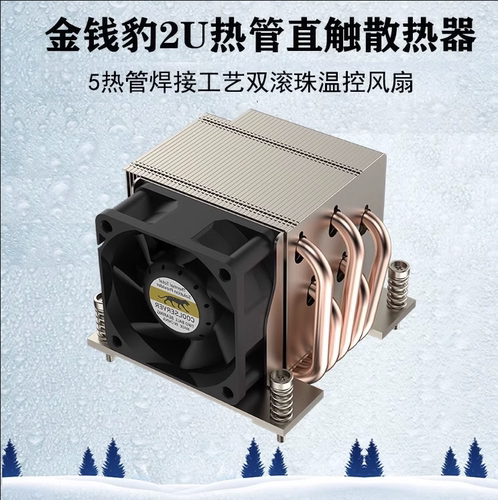 金钱豹2U17005热管铜管散热器