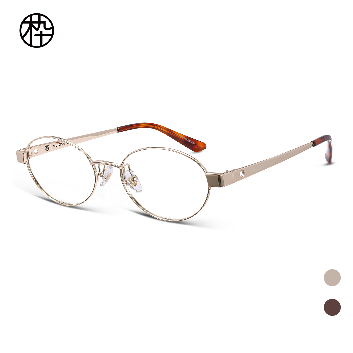 木九十专柜正品MJ12FN1079椭圆形金属小镜框时尚造型眼镜架女时尚
