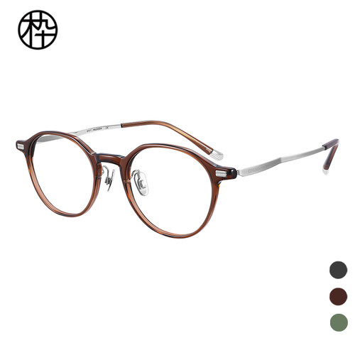木九十专柜正品MJ11FM1011时尚小圆框眼镜框架精致造型可配近视