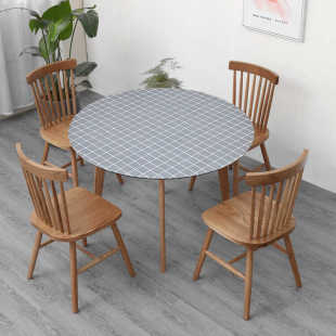 圆形茶几桌布防水防油免洗家用北欧餐桌台布松紧带圆桌套罩茶几垫