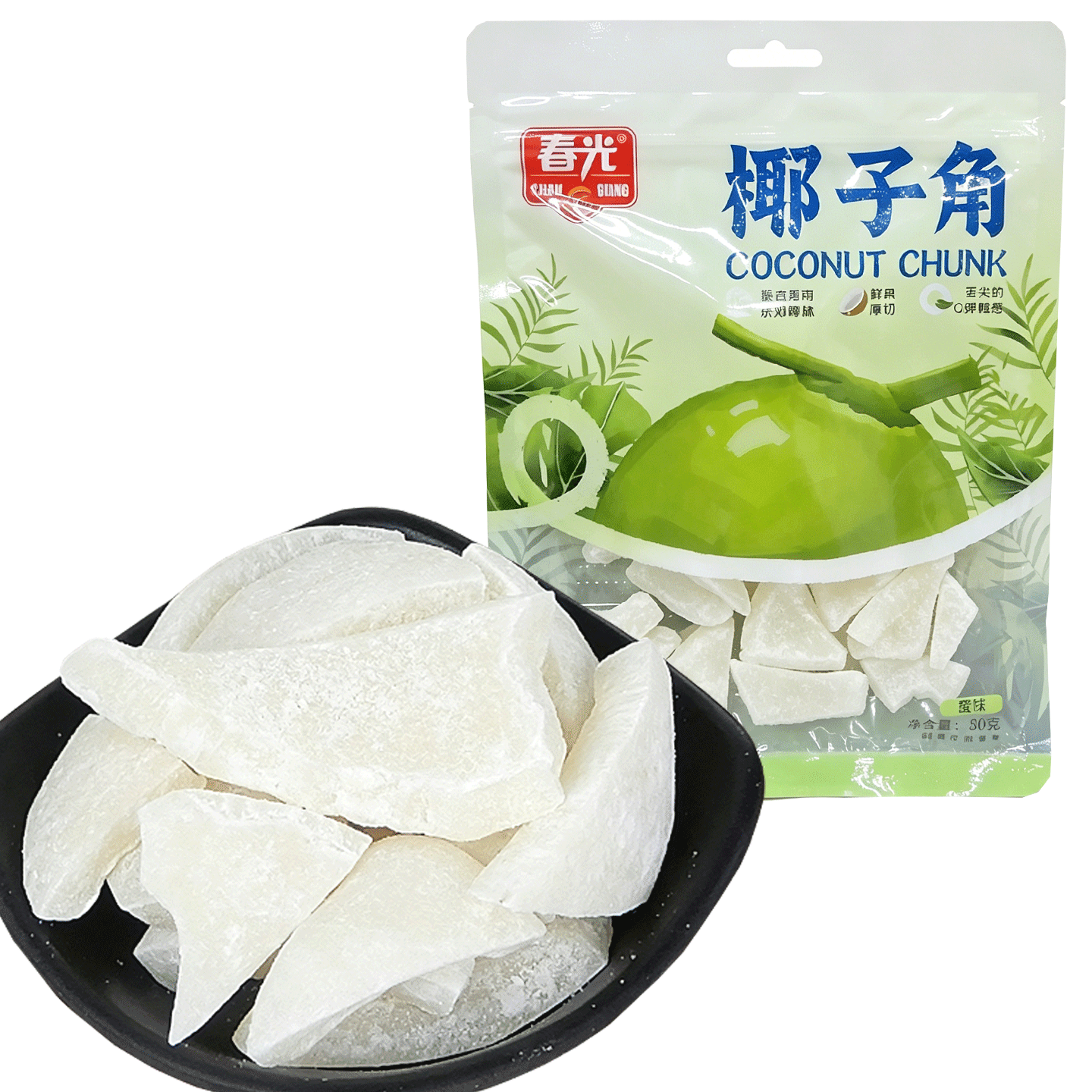 春光食品海南三亚特产春光椰子角椰子条袋糖渍椰角海南风味零食