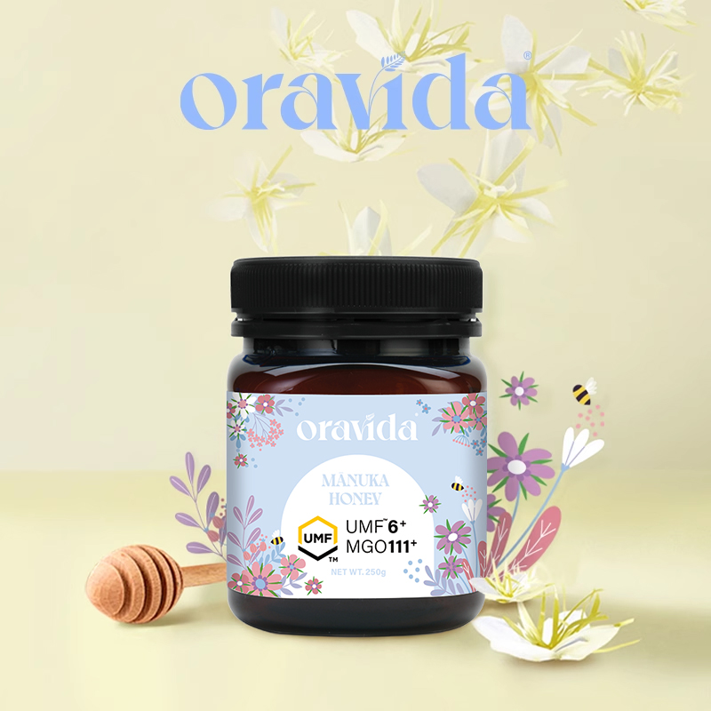 Oravida兰维乐新西兰进口天然呵护润养养胃麦卢卡花蜂蜜UMF6+250g