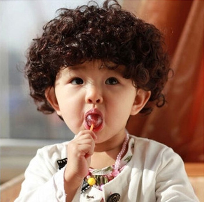 儿童短卷发宝宝可爱婴幼摄影拍照相爆炸球假发厂家直销 包邮