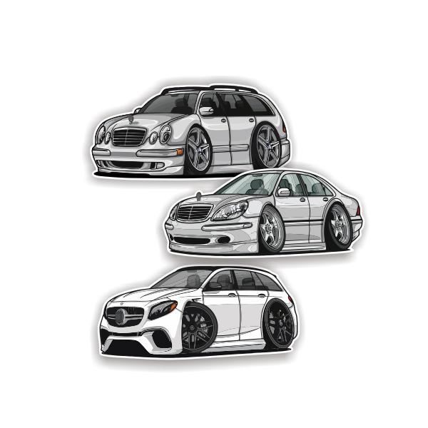 汉魂贴纸适用卡E320 S430 E63汽车反光车贴车身贴纸个性定制7467