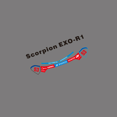 适用于摩托车头盔 Scorpion EXO-R1  镜片贴纸8475