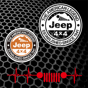 汉魂贴纸适用于心跳JEEP四驱自由光自由客自由侠自由光牧马人JEEP