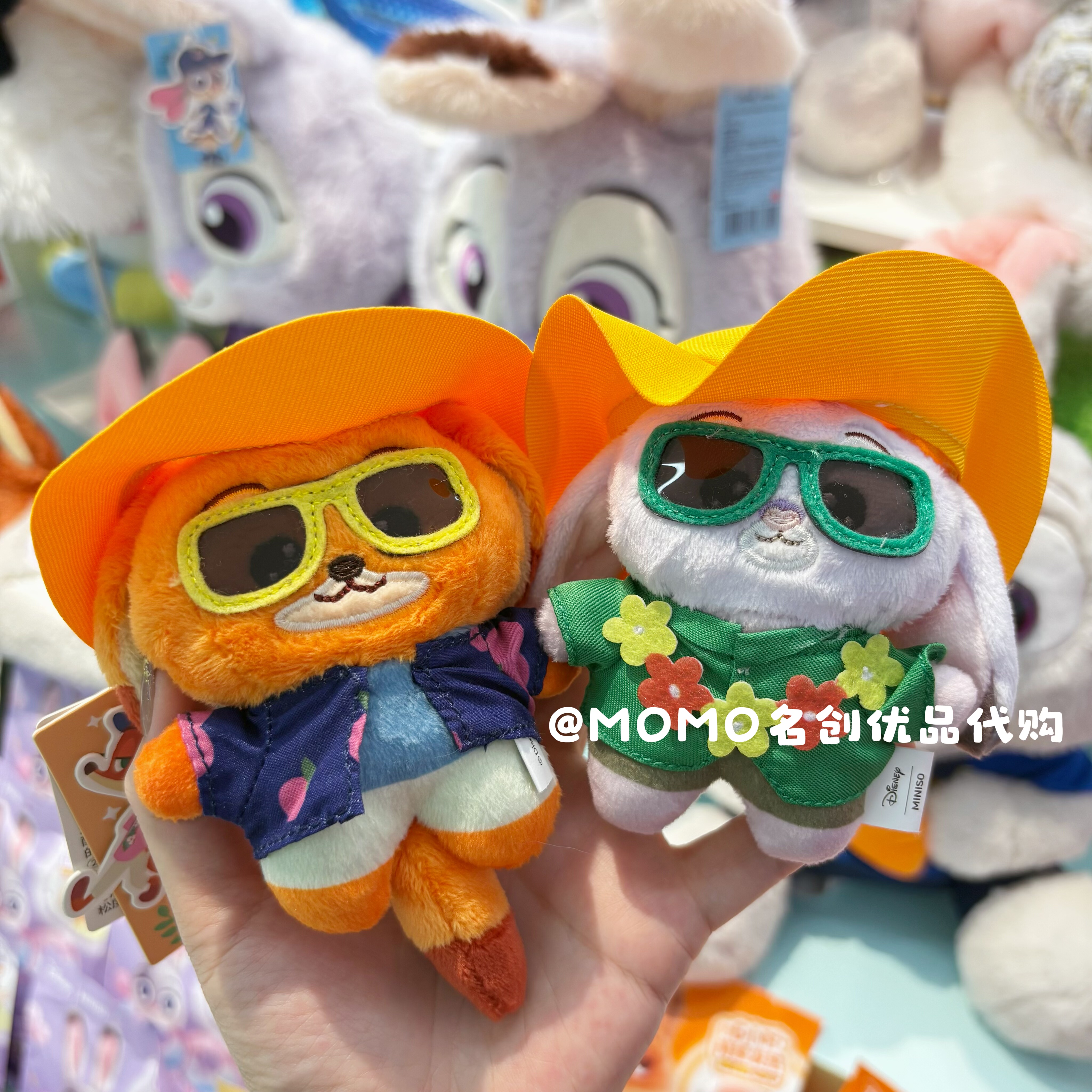 miniso名创优品迪士尼疯狂动物城毛绒挂件朱迪尼克钥匙扣包挂饰