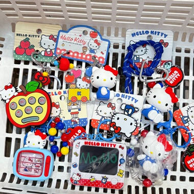 正版Hellokitty经典凯蒂猫钥匙扣可爱卡通萌趣对装钥匙扣包包挂件