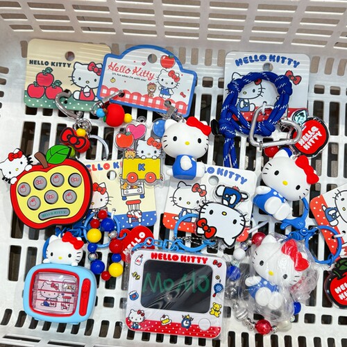 正版Hellokitty经典凯蒂猫钥匙扣可爱卡通萌趣对装钥匙扣包包挂件