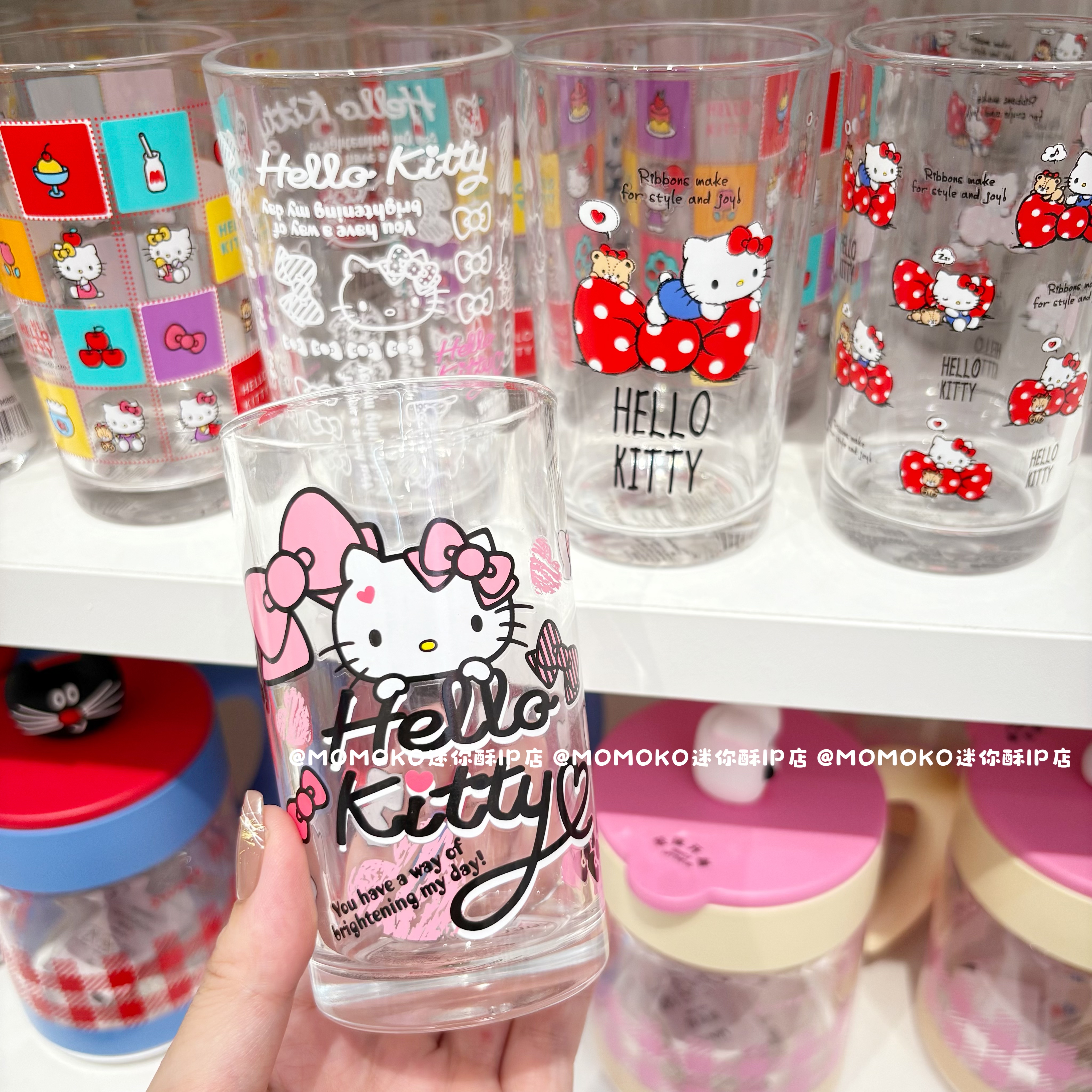 miniso名创优品HelloKitty冷水冷萃杯可爱卡通凯蒂猫玻璃杯牛奶杯